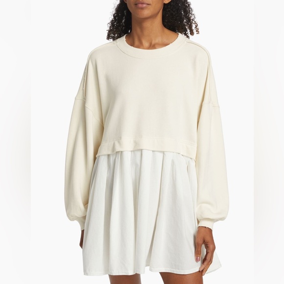 NEW Free People Eleanor Oversized Sweatshirt Tunic Dress - Picture 11 of 15